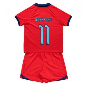 England Marcus Rashford #11 Udebanesæt Børn VM 2022 Kort ærmer (+ korte bukser)